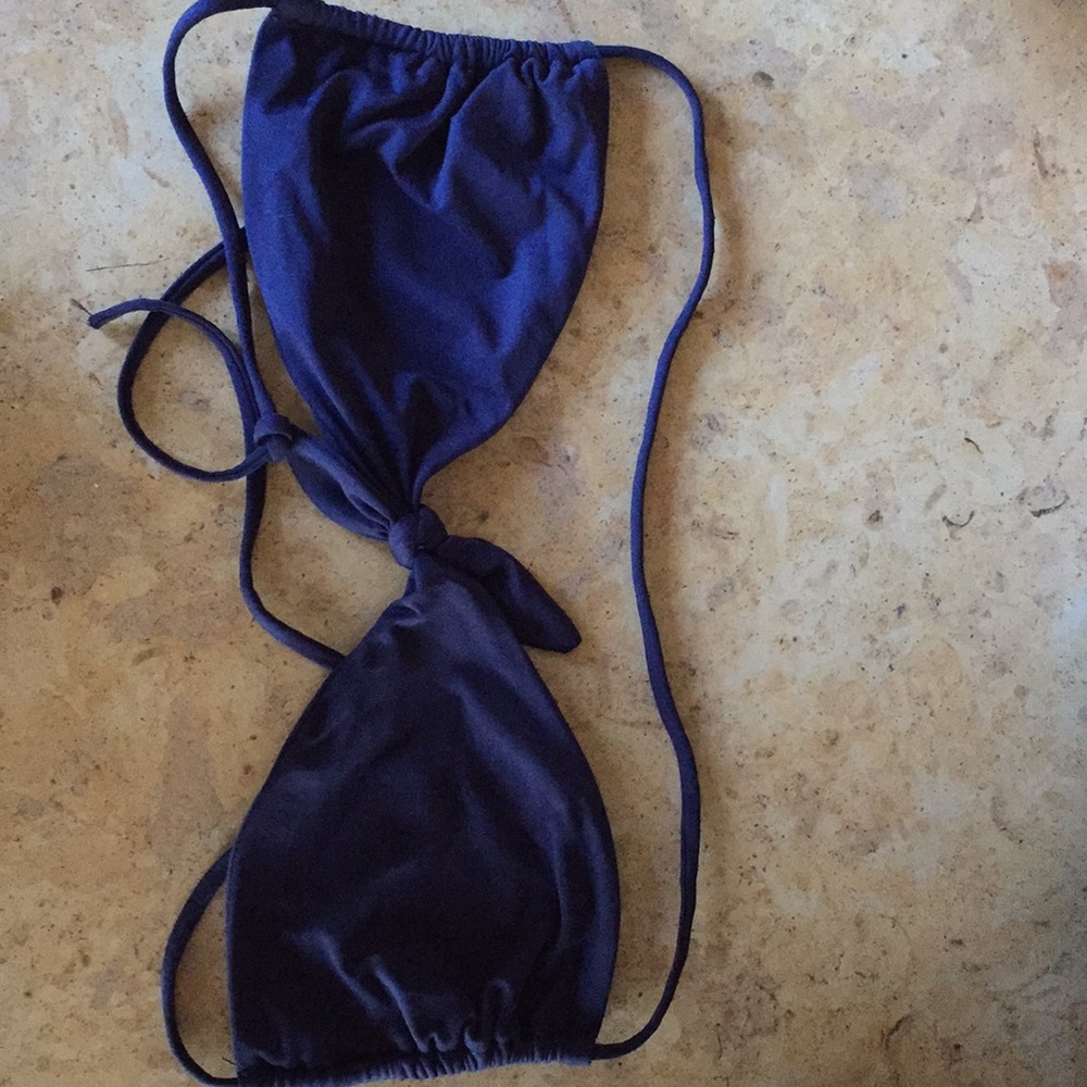 L*Space Navy XL Bikini Top